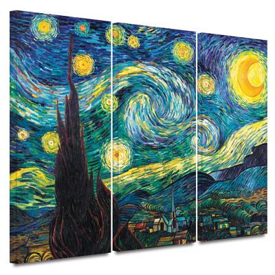 3 piece canvas set starry night piece gallerywrapped canvas gallery wrapped canvas set by vincent van gogh artcom 3 piece canvas set starry night piece gallerywrapped canvas gallery wrapped canvas set by vincent van gogh artcom